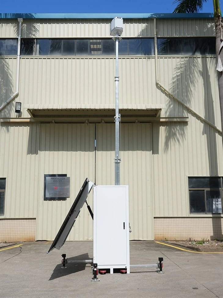 3*450w Mobile 7M Electric Lifting Surveillance Tower best